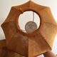 Pair of vintage wooden foot lamps
