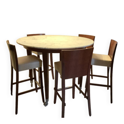 Table et 5 tabourets ''Neoz'' par Philippe Starck pour Driade