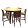 Table and 5 "Neoz" stools by Philippe Starck for Driade.