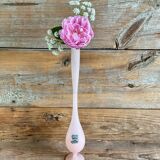 Vase en opaline rose florentin