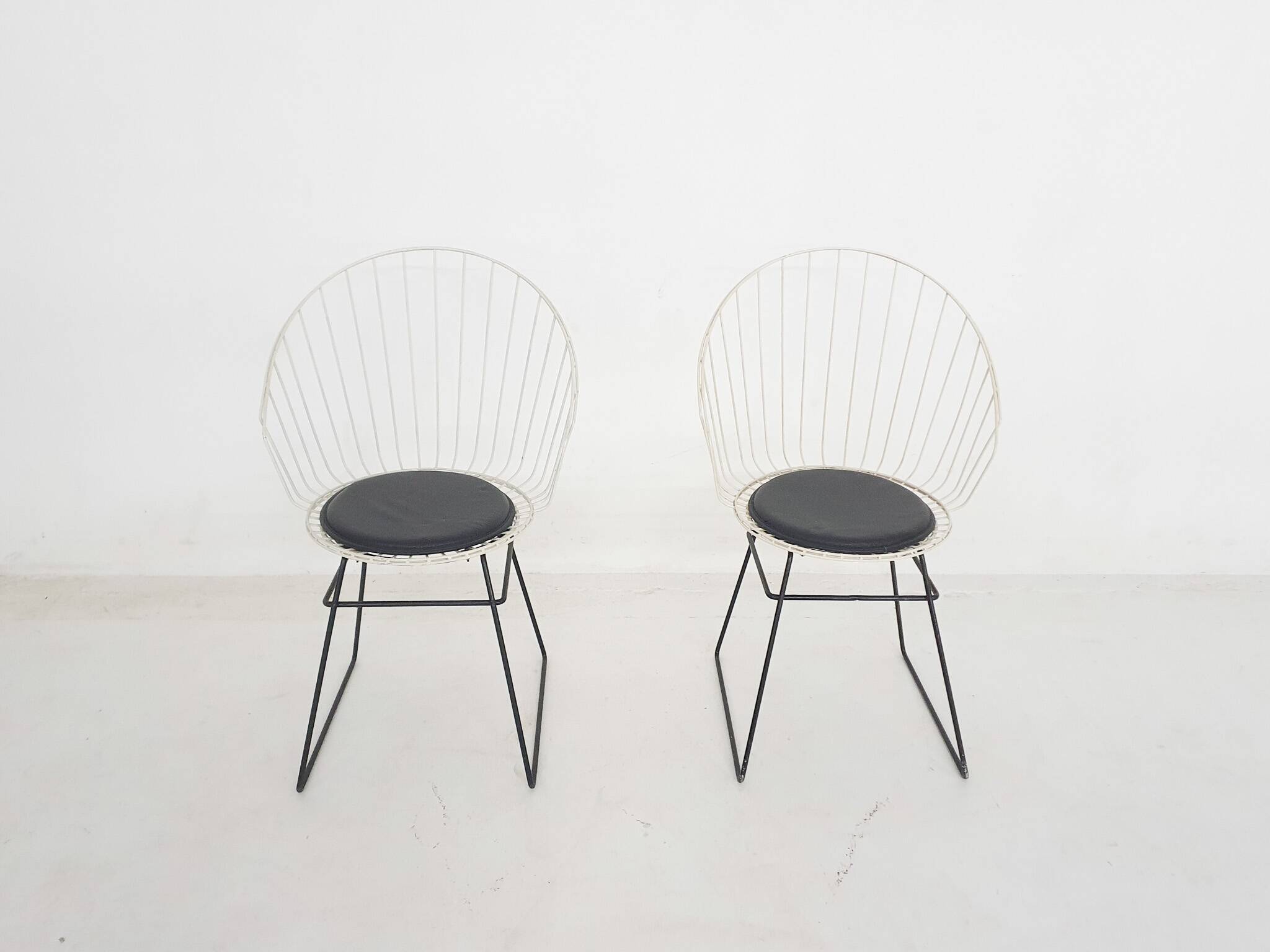 D. Dekker for Tomado wire chairs, The Netherlands 1950's