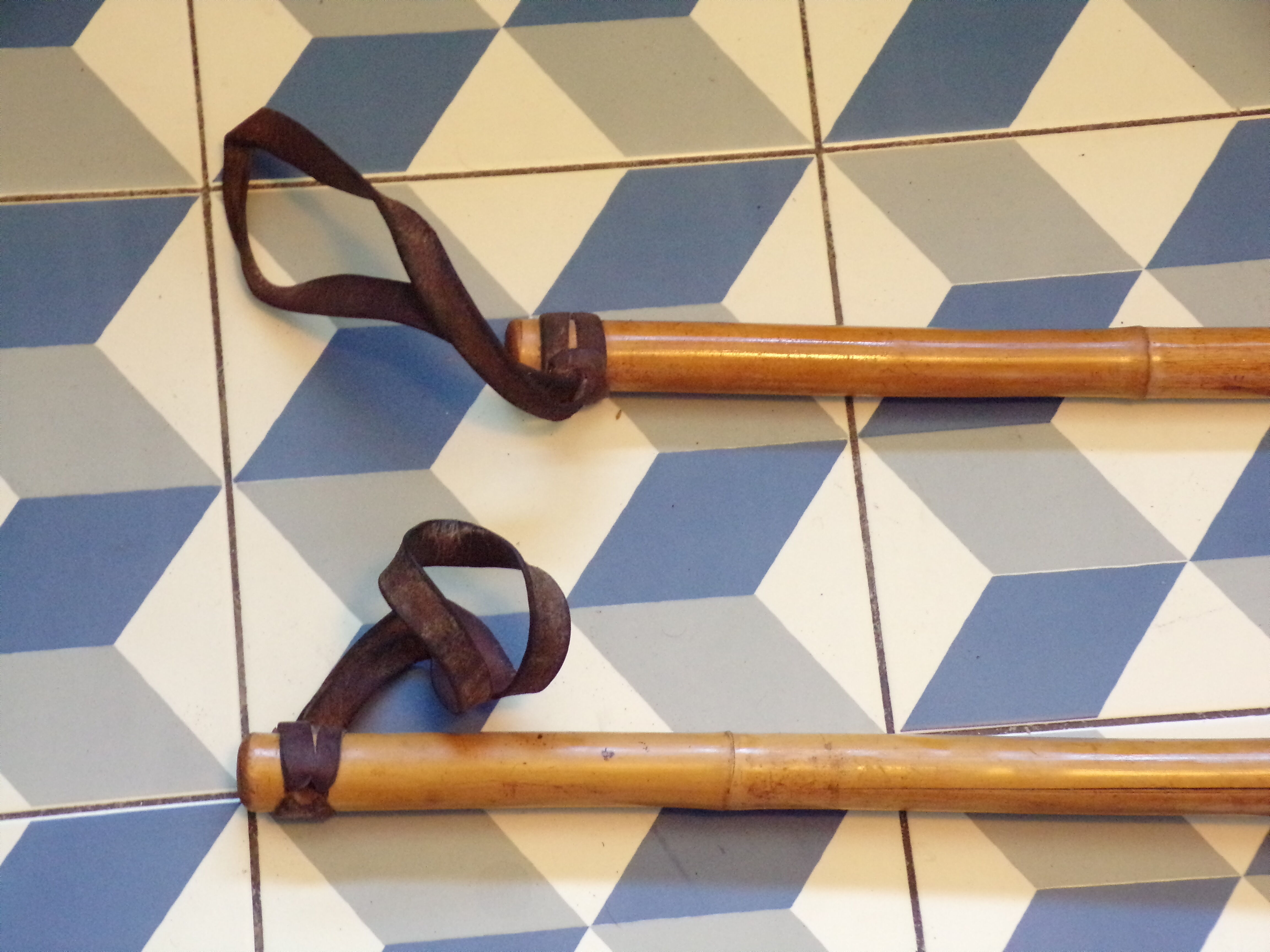 Vintage reed ski sticks