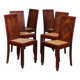 Set of 6 wooden chairs from the 1930s-40s