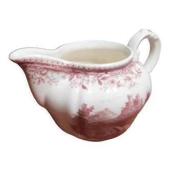 Crémier en porcelaine Villeroy et Boch " Burgenland" , blanc et rouge  , pot à lait