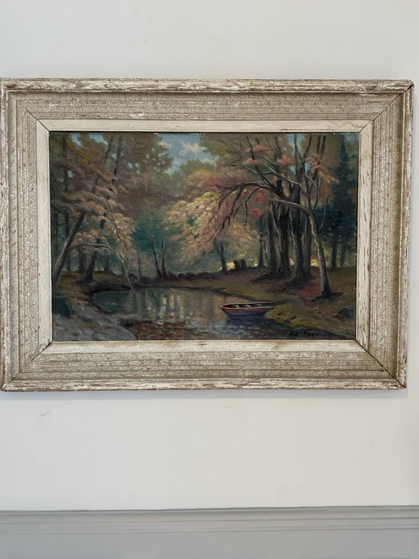 Mid-century landscape oil painting
