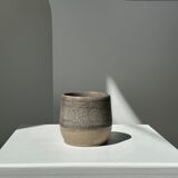 Large gray Indonesian ceramic mug