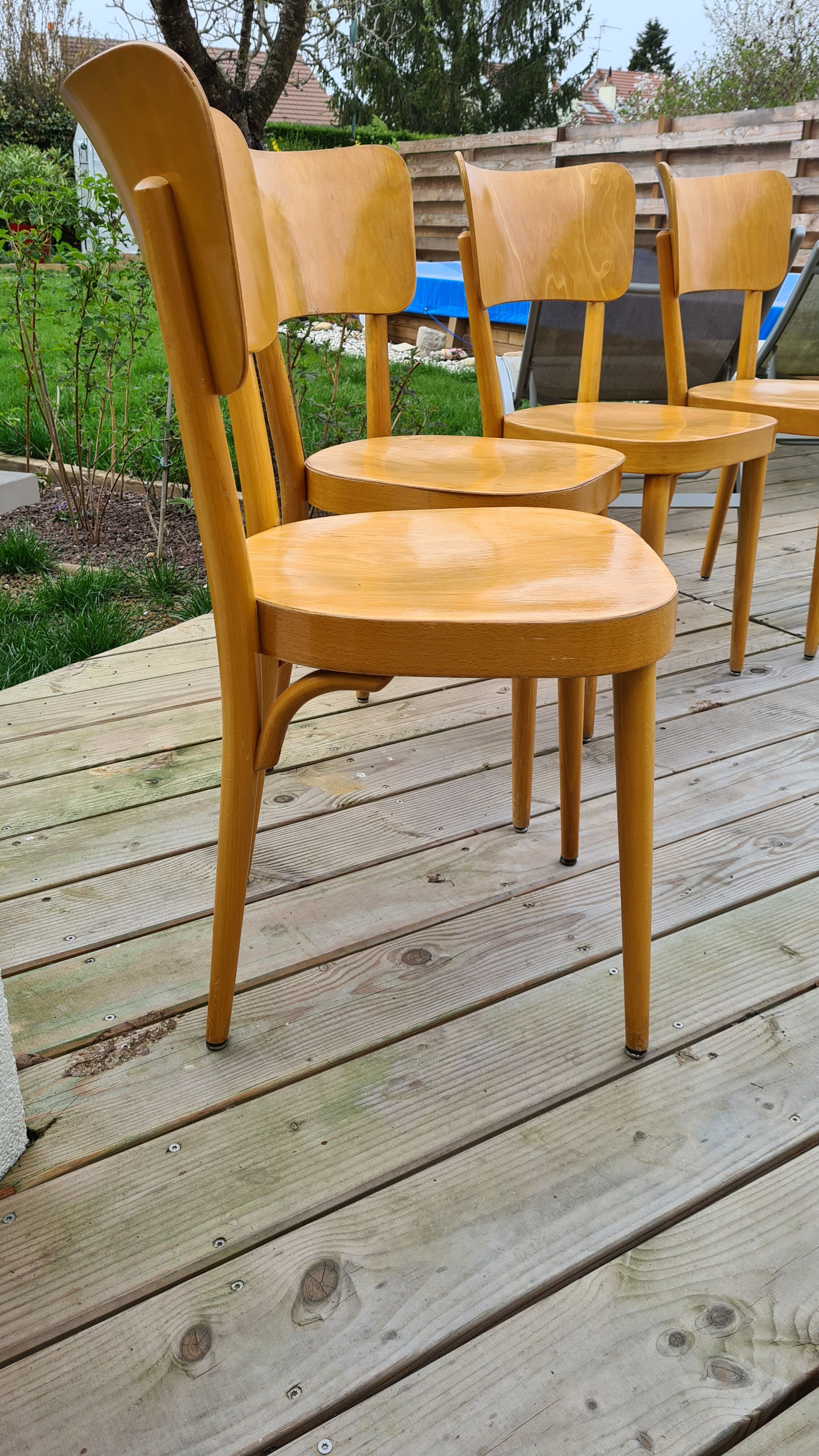 Ensemble de 4 chaises bistrot Baumann