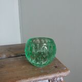 Bougeoir photophore verre vert
