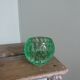 Green glass tealight holder