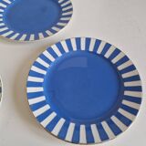Set of 6 dessert plates, Fox trott model, Sarreguemines factory