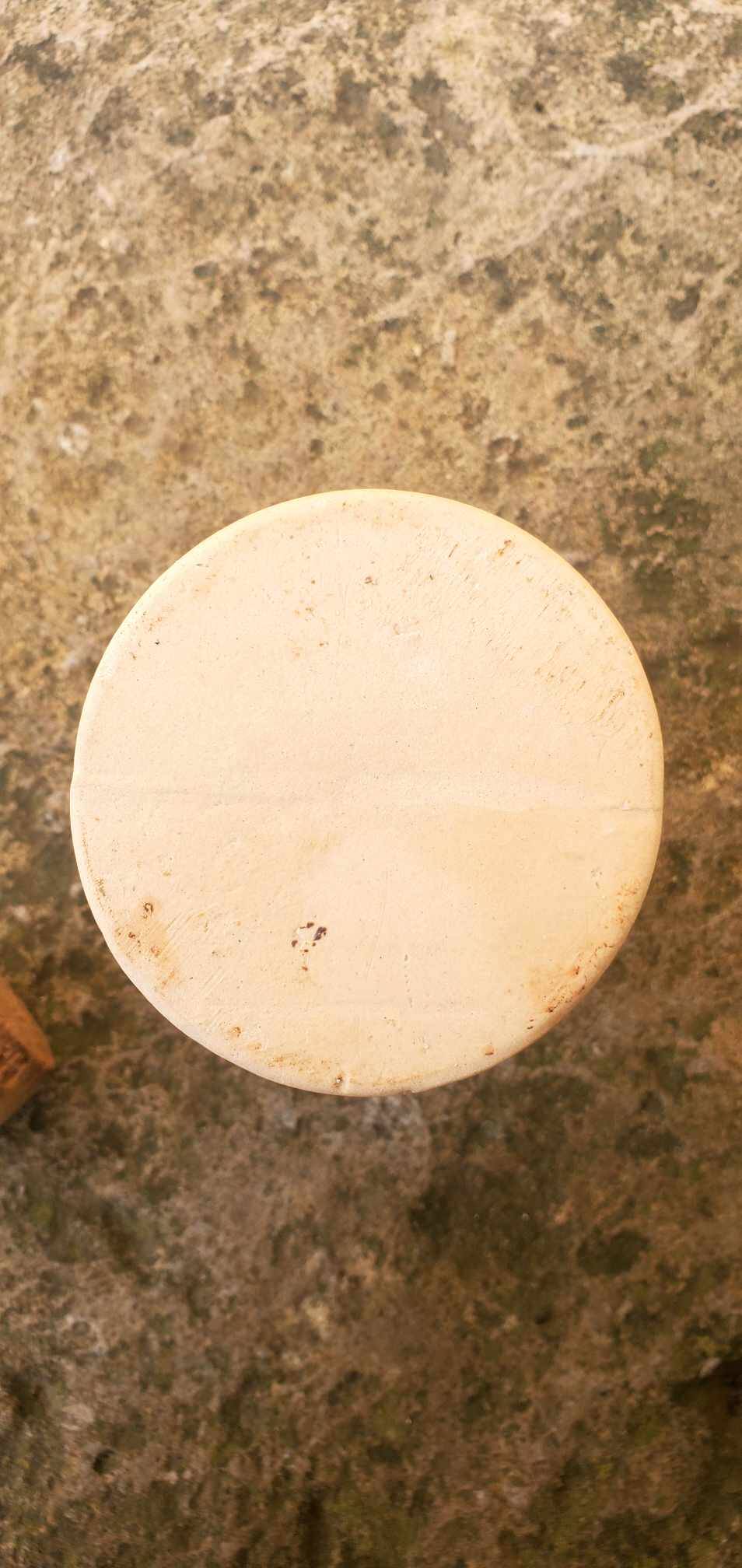 Set of 3 two-tone stoneware pots