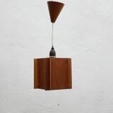 Vintage Scandinavian teak pendant lamp