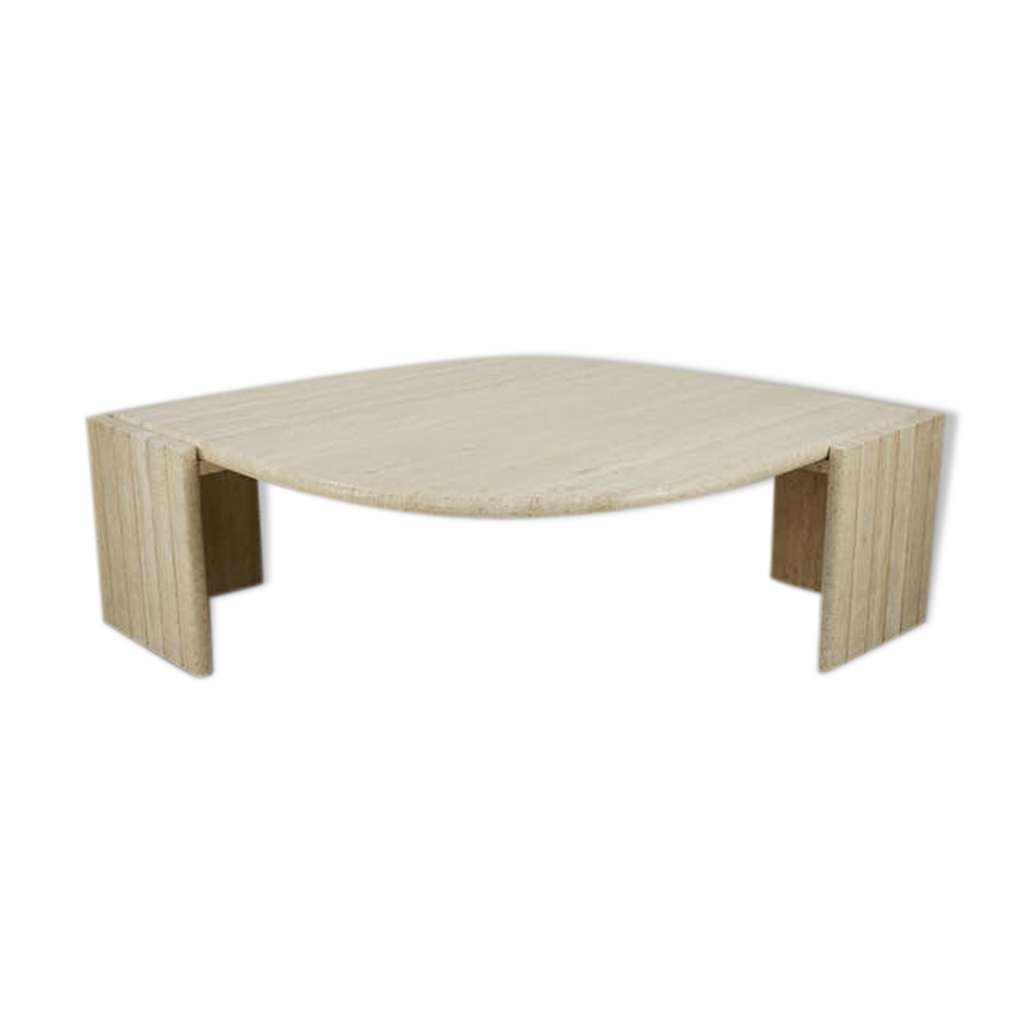 Italian coffee table in travertine, 1970