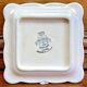 9 old square plates for cake, dessert, and aperitif from Longwy Moustier.