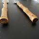 Salad servers with bamboo handles