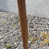 lot of 2 wooden chairs and green velvet