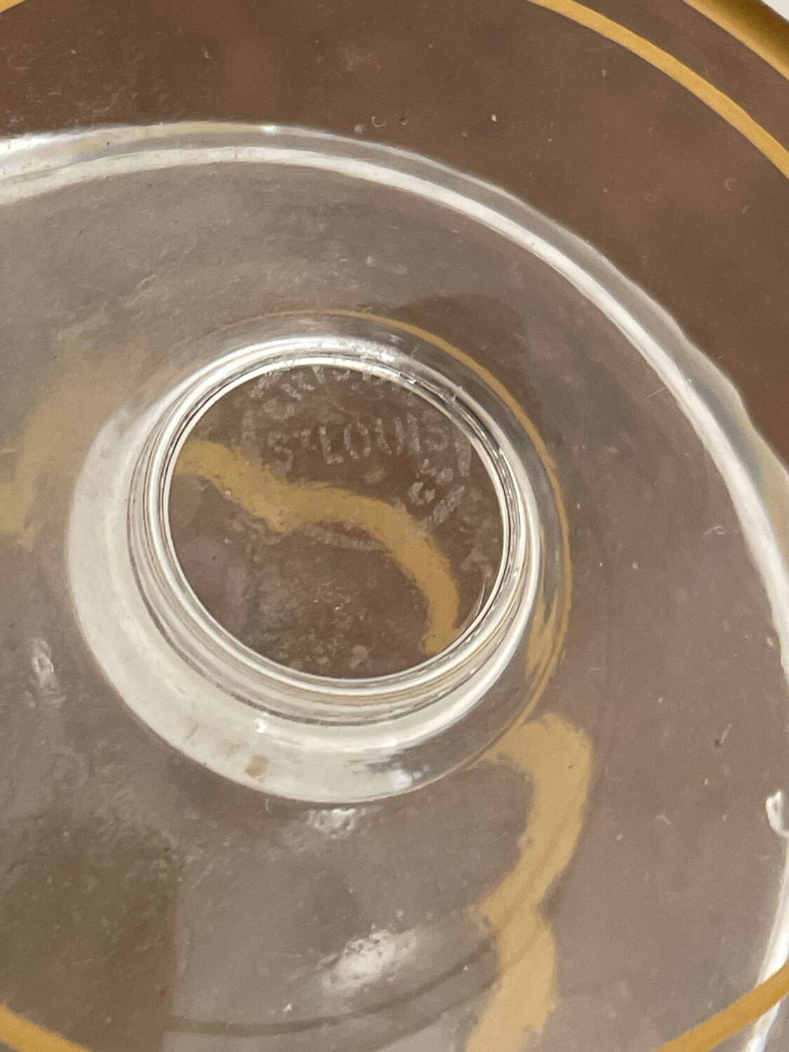 Saint Louis thistle gold vase