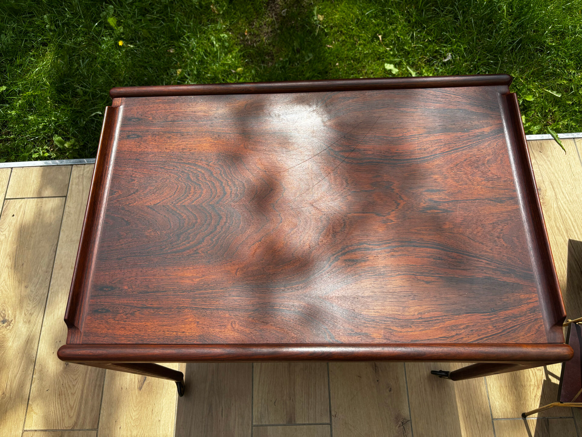 Scandinavian rolling dessert trolley in rosewood – Denmark, 1960s