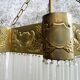 Hanging lamp Art Deco copper with glass beads