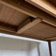 Scandinavian extendable table in light oak and teak 166/202/238x89cm vintage an50