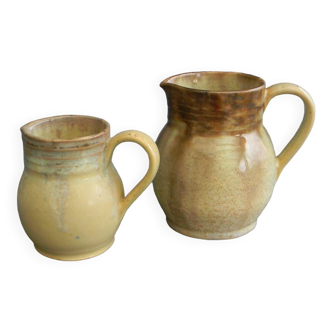 Set of 2 small ceramic milk pots by charles greber
