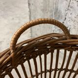 Rattan wastepaper basket