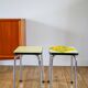 Pair of yellow formica stools, 1970