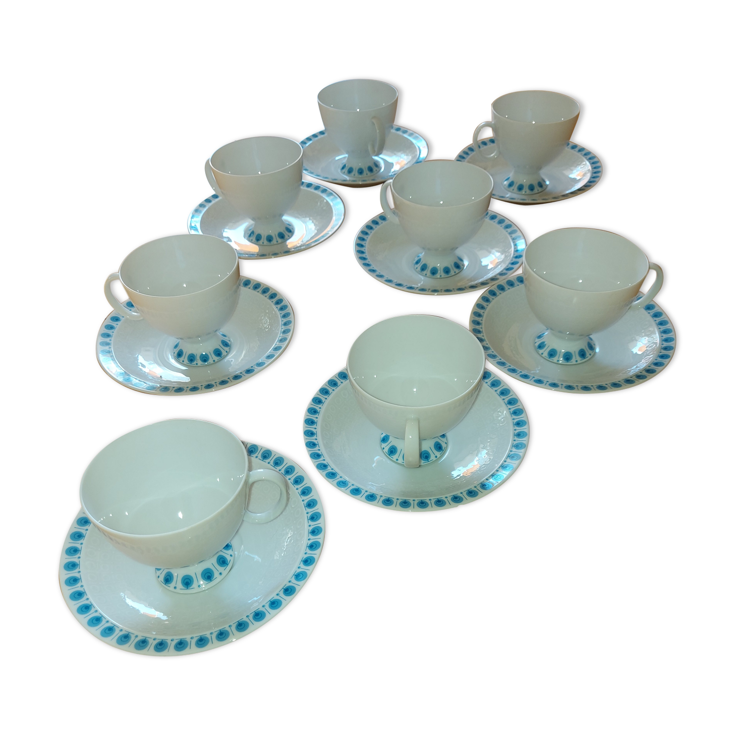 Coffee service, chocolate 8 pieces porcelain, Kaiser