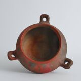Studio Pottery Three-Handled Earthenware Ceramic Vessel