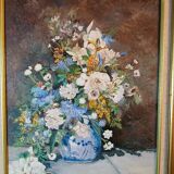 Floral still life 1988 – Karl-Heinz Stricker – vintage gilt frame