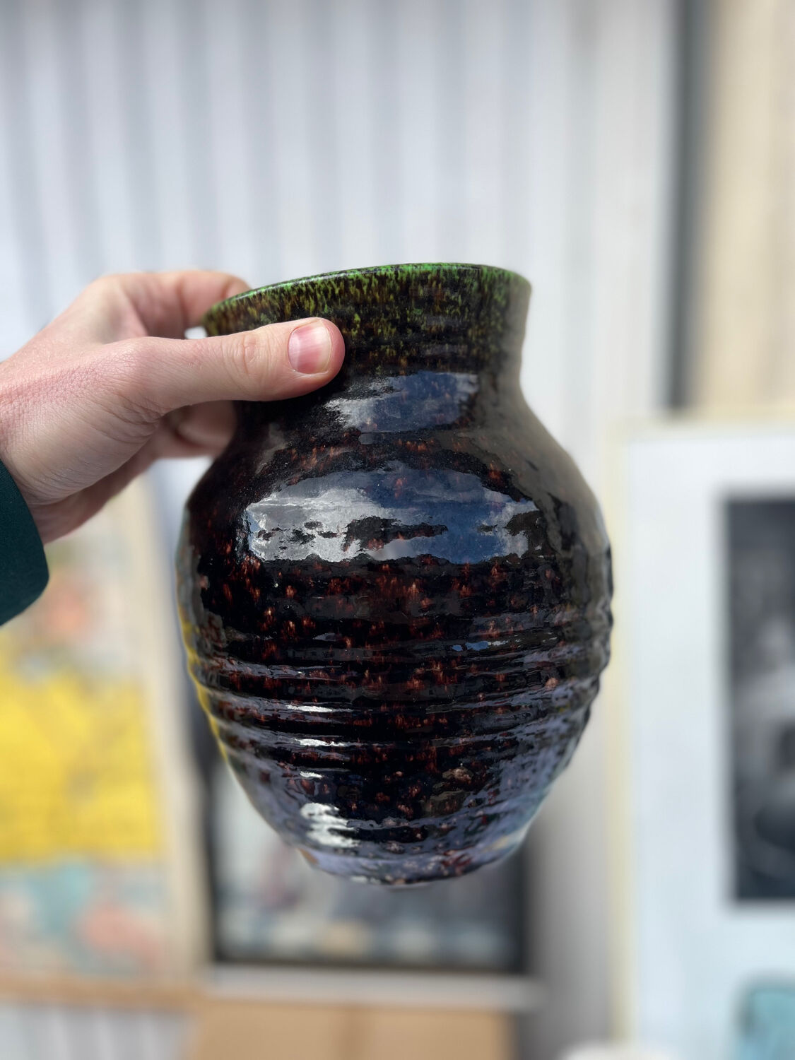 Vase The potters of Accolay in ceramic 1960