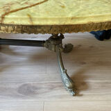 Marbled glass coffee table