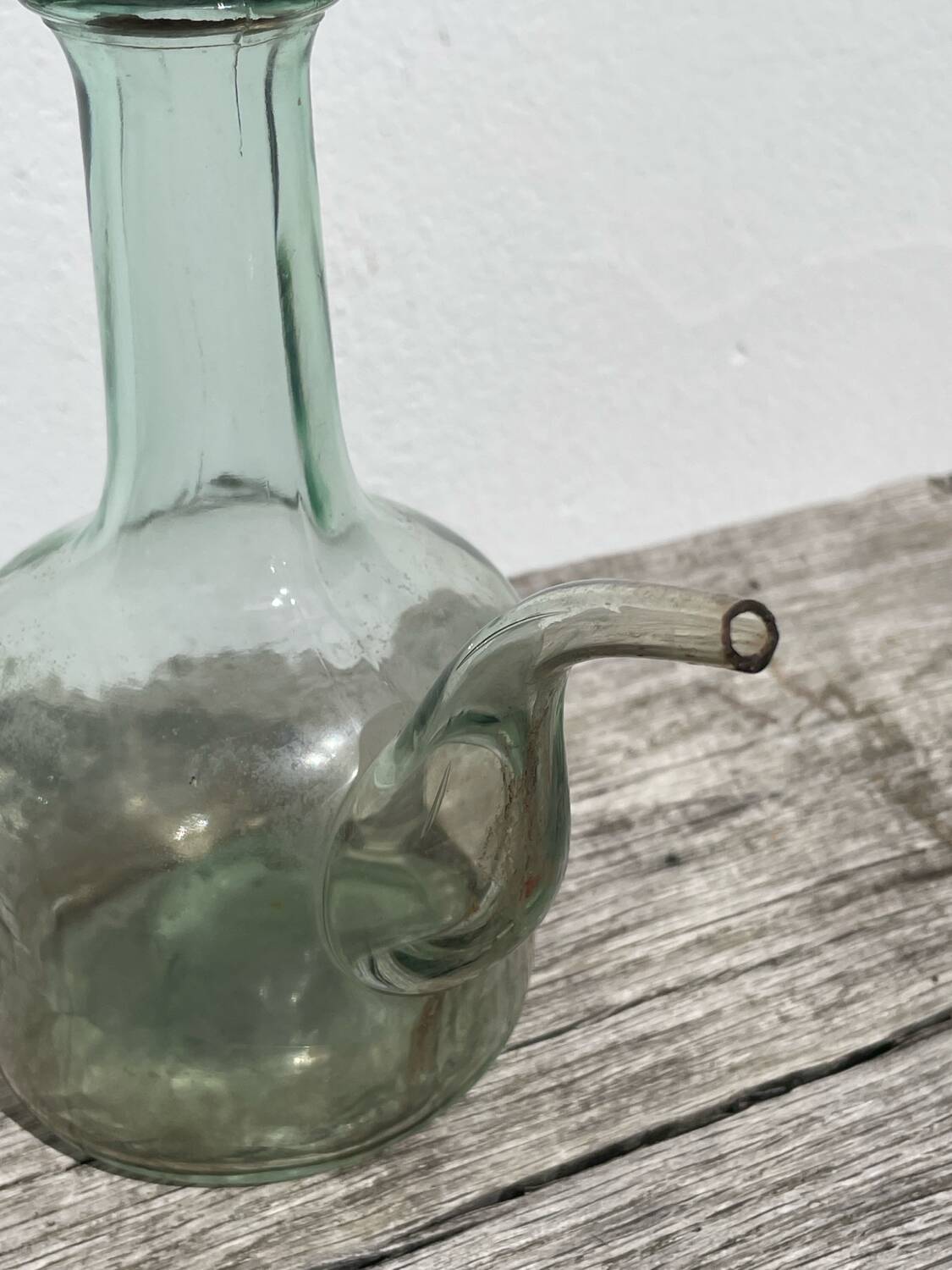 Antique glass oil cruet