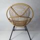 Armchair rattan shell metal