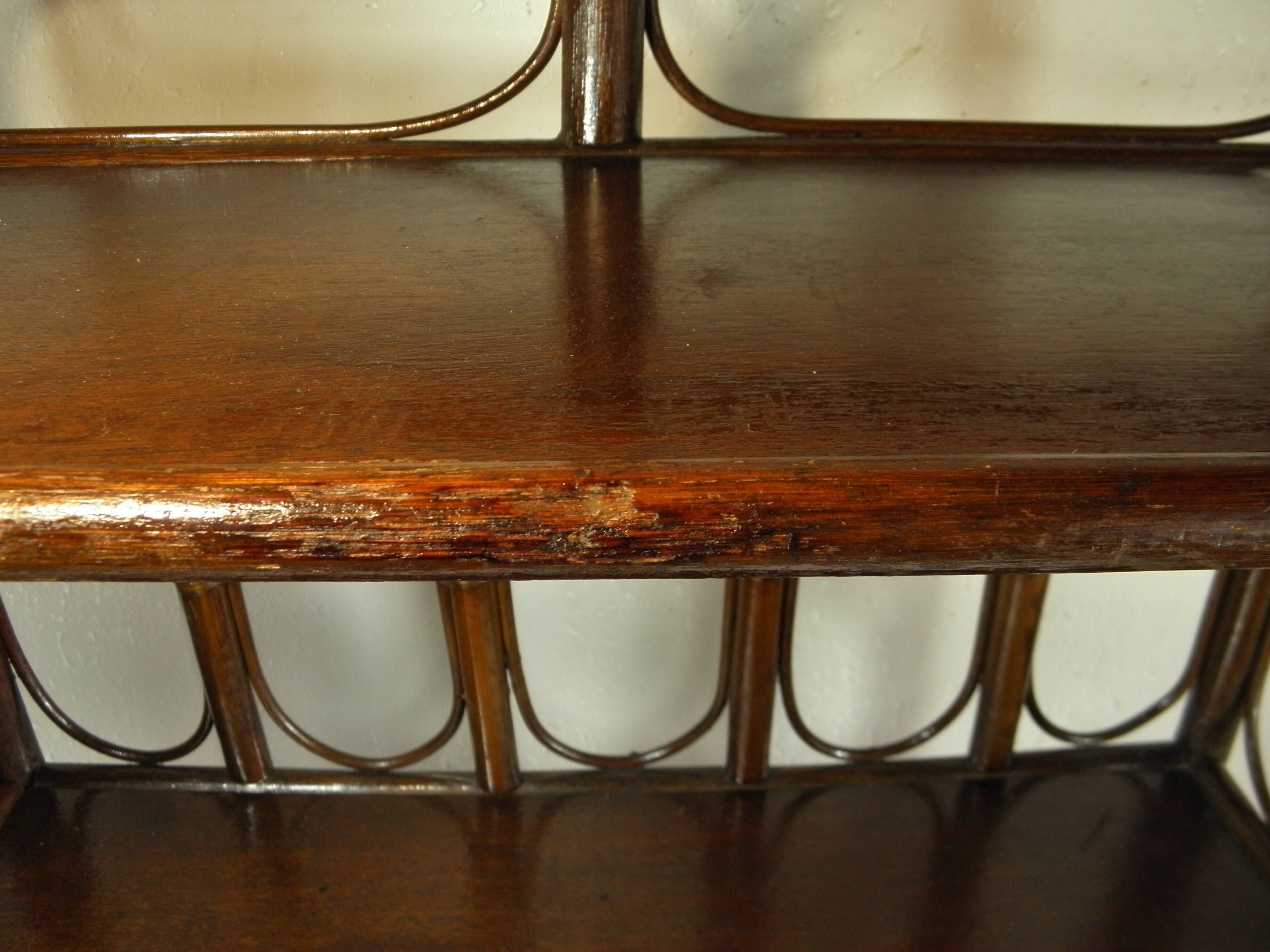 SHELF - BOOKCASE on legs in RATTAN