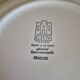 Set of 70's flower decorated plates
