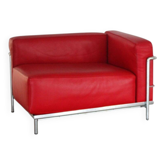 Fauteuil LC3 Le Corbusier  par Cassina en cuir Rouge France