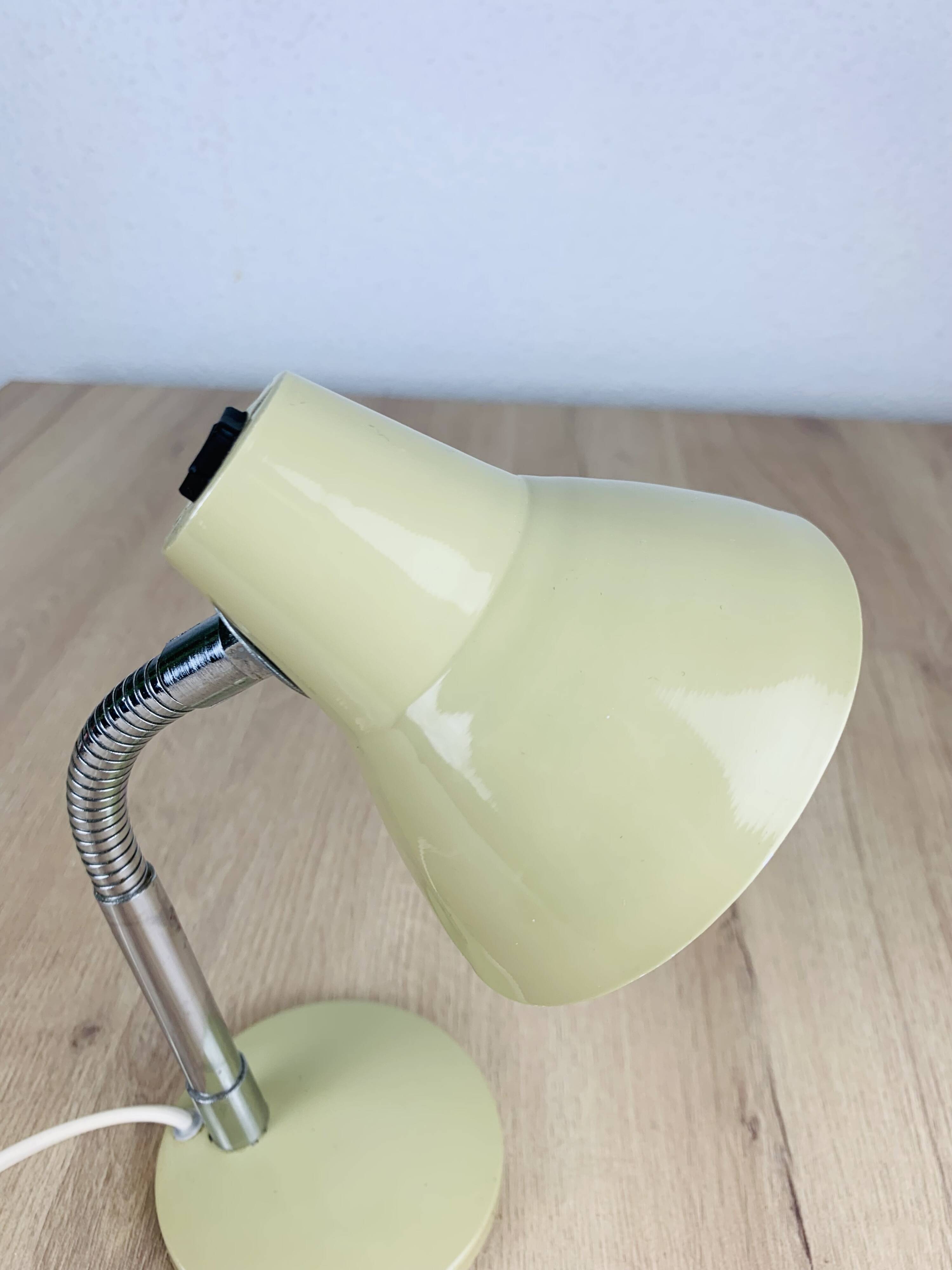 Beige metal cocotte lamp, desk or wall light, 1960s