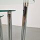 Triangular Nesting Tables in Glass and Metal, 1970s, Set of 3
