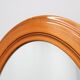 1970s Oval Wooden Mirror, Italy