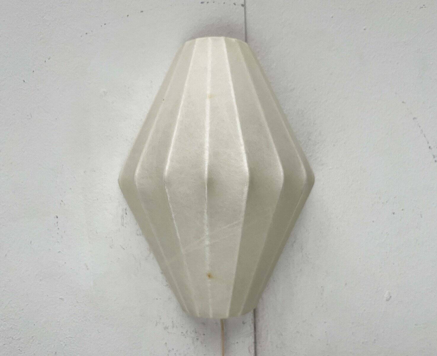 Modern mid-century cocoon wall light by Friedel Wauer for Goldkant Leuchten, 1960s.