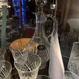 6 verres à vin et une aiguière en cristal etzel