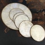 Under vintage glasses in mother-of-pearl