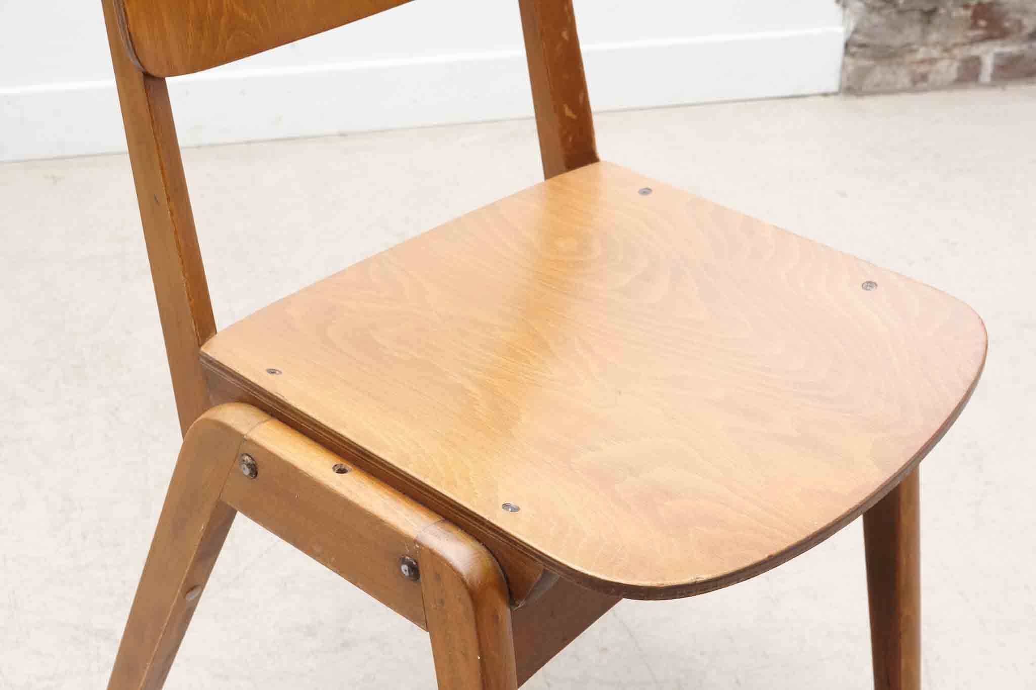 Scandinavian style oak bistro chair