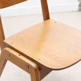 Scandinavian style oak bistro chair
