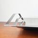 Minimalist postmodern metal fruit bowl, 1980s