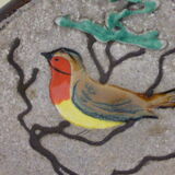 Bird ashtray enamelled