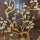 Vintage Chinese cabinet with birds & flowers, red & gold (bohemian)