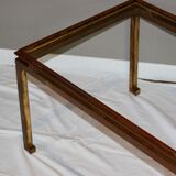 Rectangular gold wrought iron coffee table on sheet, Ramsay House