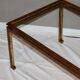 Rectangular gold wrought iron coffee table on sheet, Ramsay House